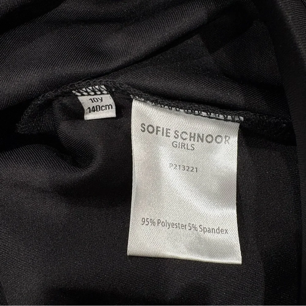 Sofie Schnoor Girls Black Puff Shoulder Zip Jacket Size 10Y 140cm Designer